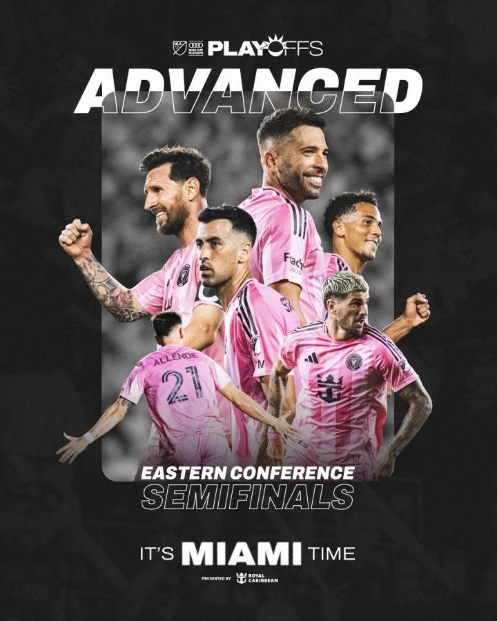 梅西解锁生涯400助里程碑 迈阿密国际首次赢得季后系列赛