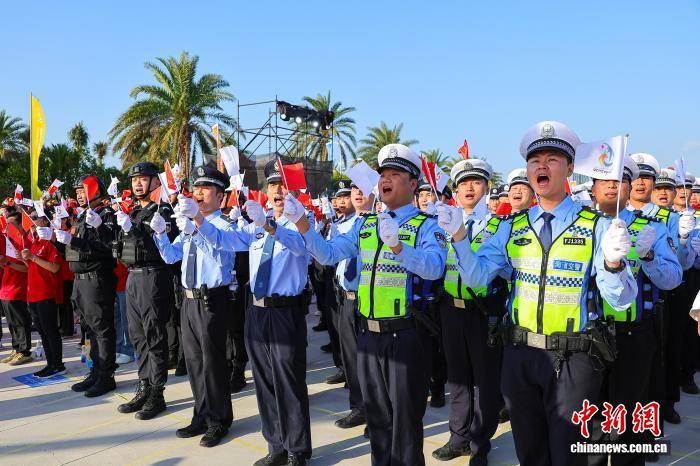 第六届亚洲沙滩运动会倒计时100天誓师大会在三亚举行
